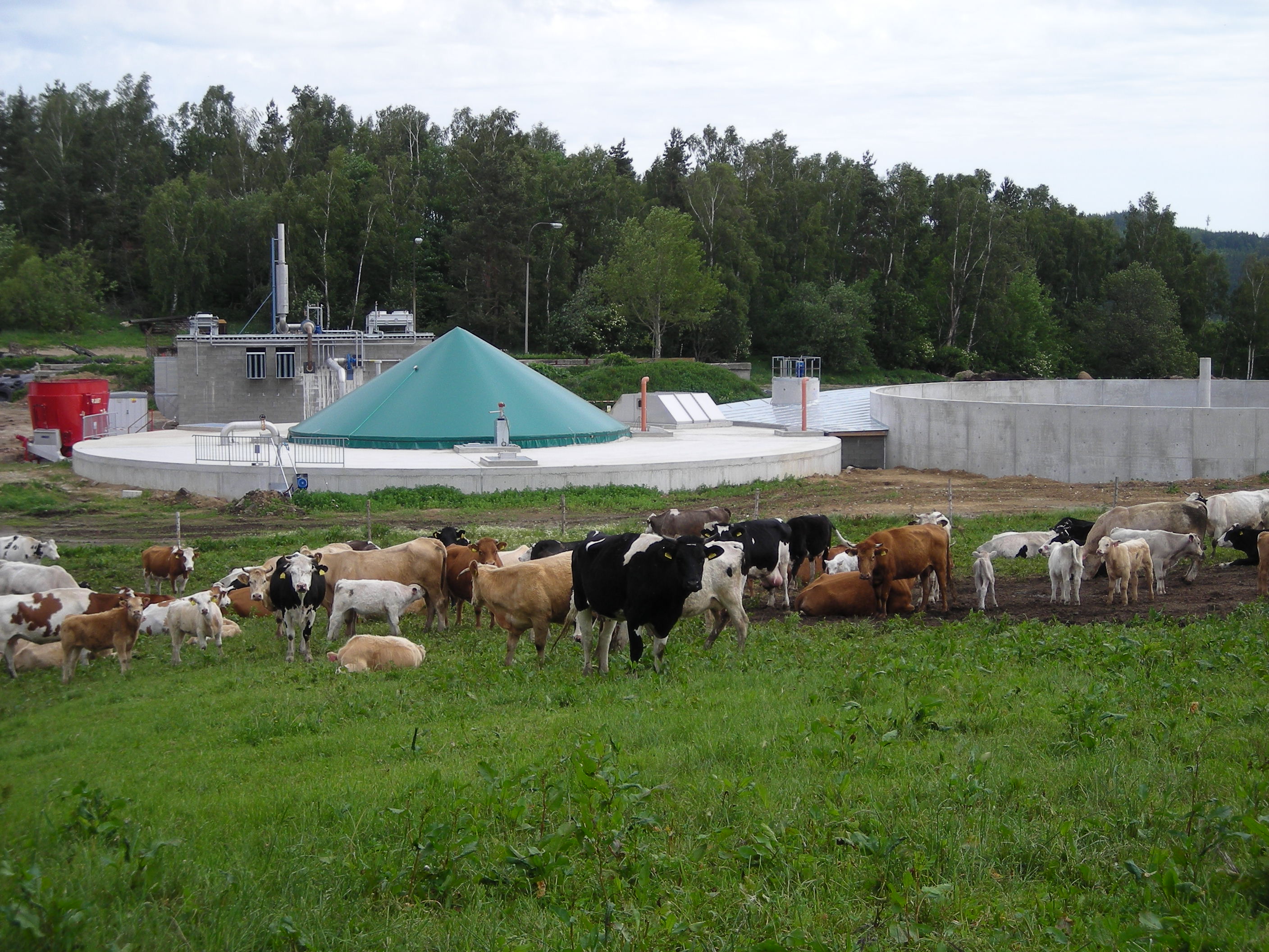 Konečná podoba bioplynové stanice v Chrobolech